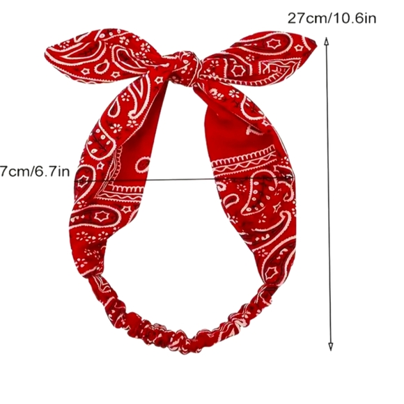 2 Bandana headbands❤️🤍 - Picture 4 of 4